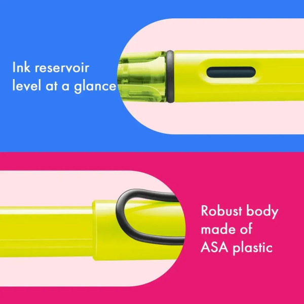 Писалка Lamy Safari - Neon Yellow, M перо