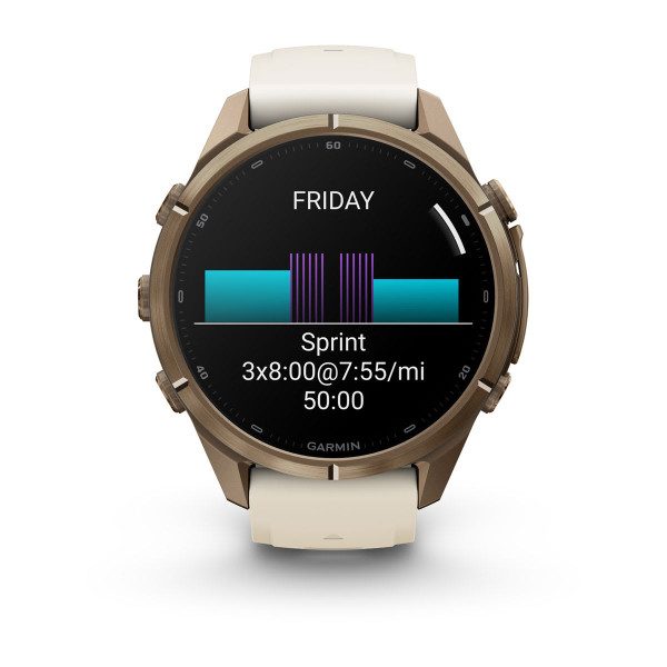 Garmin Fenix 9 Pro Autumn Gold Titanium с Cream/French Gray силиконова каишка 010-04335-26