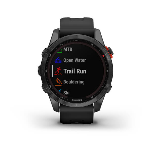 Garmin Fenix 7S Solar Edition Slate Gray с Black силиконова каишка 010-02539-13