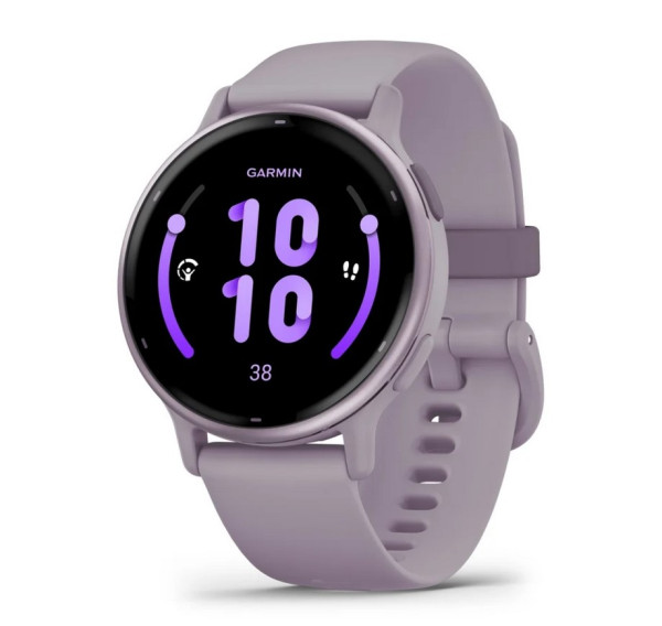 Garmin Vivoactive 5 Metallic Orchid безел с Orchid корпус и силиконова каишка 010-02862-13