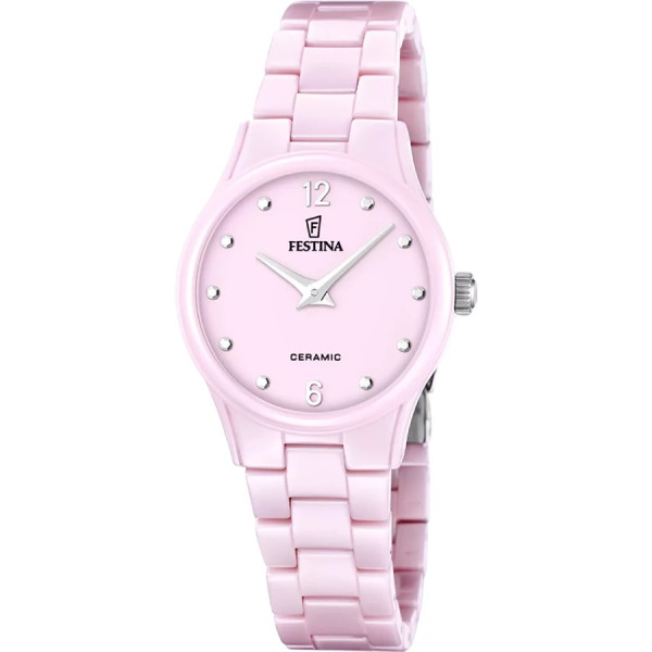 часовник festina f20751 2 дамски розов керамичен модел classicwatches.bg