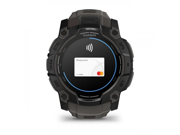 ЧАСОВНИК GARMIN INSTINCT 3 AMOLED 50ММ BLACK С CHARCOAL КАИШКА 010-03020-00