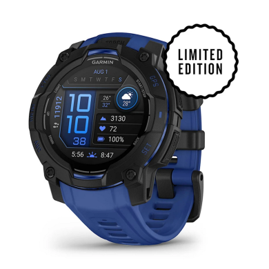 ЧАСОВНИК GARMIN INSTINCT CROSSOVER AMOLED BLACK С BOLT BLUE LIMITED EDITION 45MM 010-02935-03