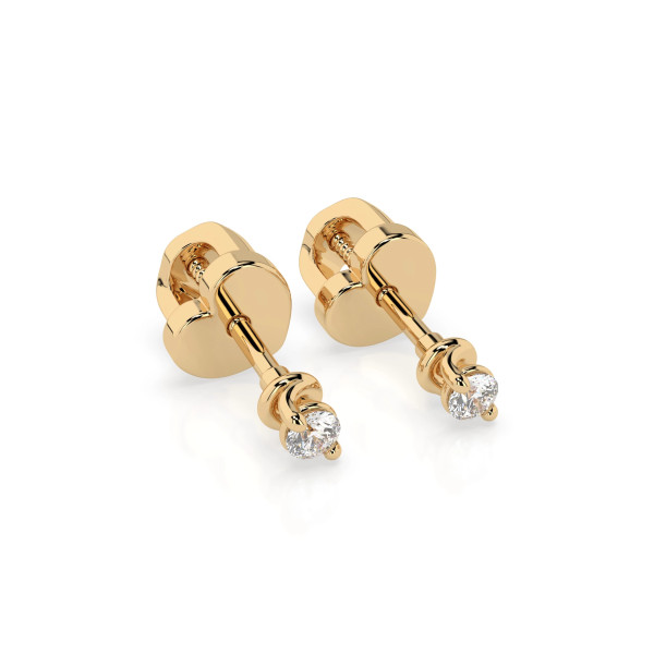 Cara обеци с диаманти 0.08 ct – ЗЛАТНО БИЖУ 14К K102-10032Y(2.2)/14K