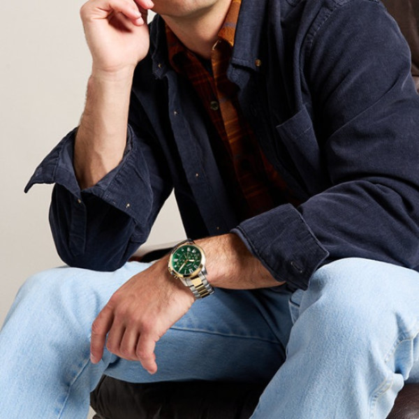 Fossil FS6131 мъжки хронограф със зелен циферблат – classicwatches.bg