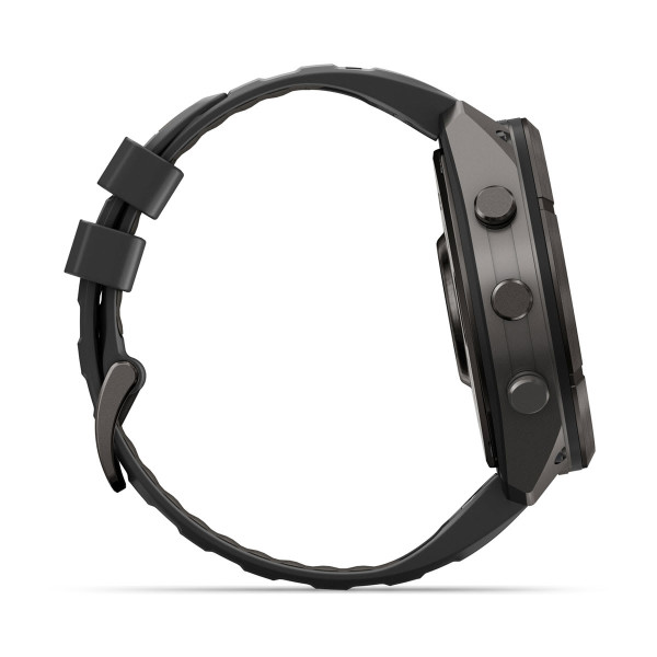 Garmin Fenix 9 Pro Carbon Gray DLC Titanium с Black/Pebble Grey силиконова каишка 010-04337-16