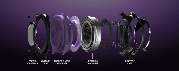 Спортен часовник NORQAIN Wild ONE Skeleton N3000.07Q26.B23 титаниев корпус и лилави детайли – classicwatches.bg