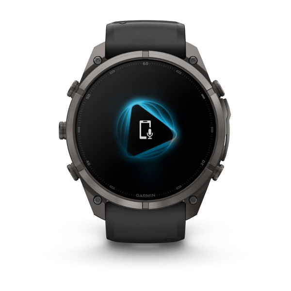 Garmin Fenix 9 Pro inReach Carbon Gray DLC Titanium с Black/Pebble Grey силиконова каишка 010-04337-11