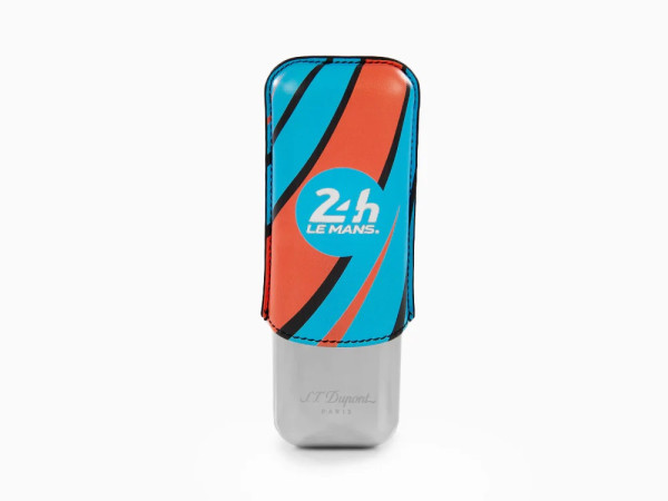 КАЛЪФ ЗА 2 ПУРИ S.T.DUPONT 24H DU MANS 2-CIGAR CASE BLUE / CHROME 183289