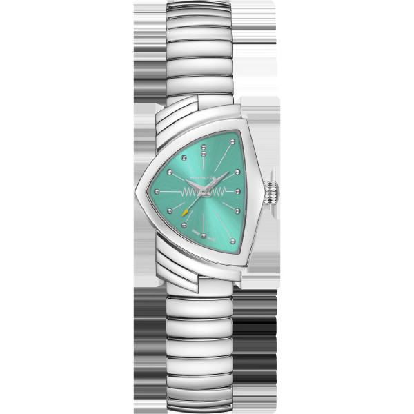 часовник hamilton ventura s quartz h24211142 turquoise циферблат classicwatches.bg