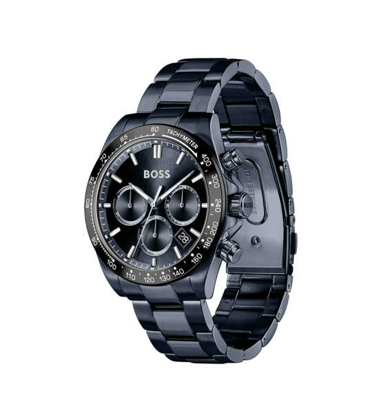 HUGO BOSS 1514270 мъжки спортно-елегантен хронограф с тъмносиньо PVD – classicwatches.bg