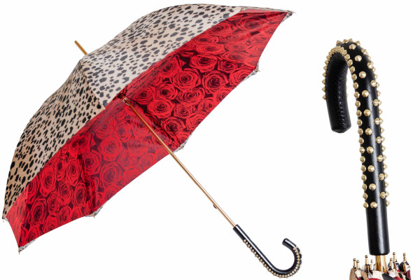 Pasotti дамски чадър Leopardo E Rose 189 50884-1411 H20
