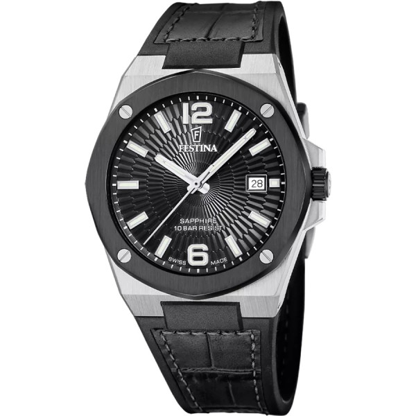 часовник festina swiss made f22001 4 черен циферблат classicwatches.bg
