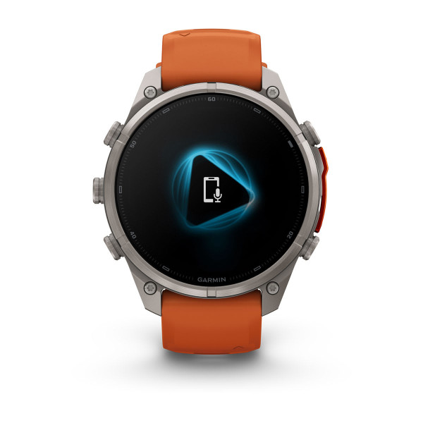 Garmin Fenix 9 Pro inReach Titanium с Autumn Orange/Spark Orange силиконова каишка 010-04336-01