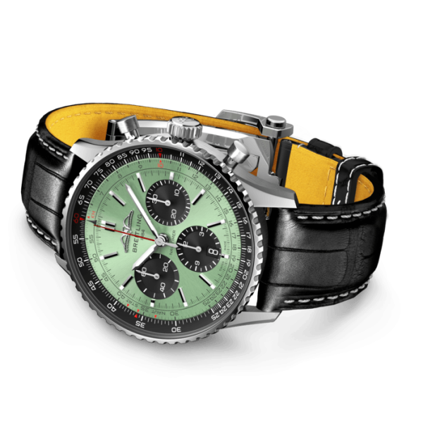 BREITLING NAVITIMER B01 CHRONOGRAPH MINT GREEN 43MM MEN'S WATCH AB0138241L1P1