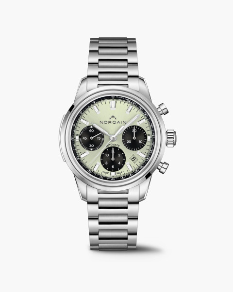 Часовник NORQAIN Freedom 60 Chrono 40mm N2201.19S01.E01 с пистачо циферблат и хронограф – classicwatches.bg