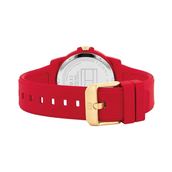 Tommy Hilfiger 1782689 дамски часовник с червена силиконова каишка