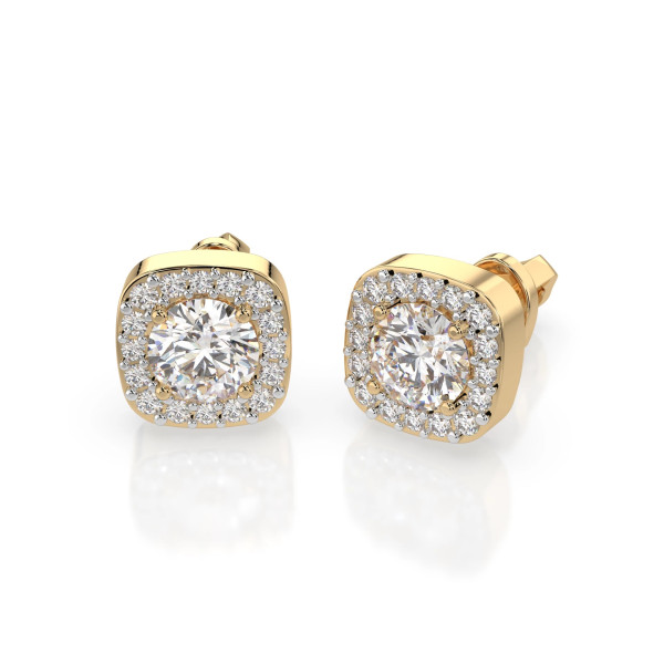 Златно бижу Cara обеци с диаманти 0.80+0.20 ct GIA сертификат K102-10152Y