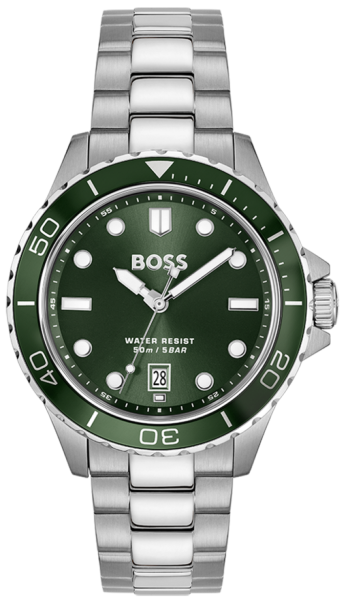 HUGO BOSS 1514294 мъжки спортен часовник със зелен безел – classicwatches.bg
