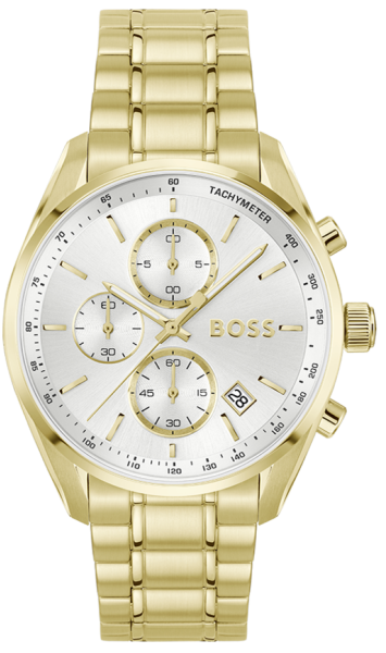 HUGO BOSS 1514261 мъжки спортно-елегантен хронограф със златисто PVD – classicwatches.bg