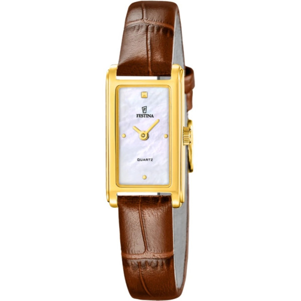 часовник festina f20770/2 дамски седефен циферблат златно покритие classicwatches.bg