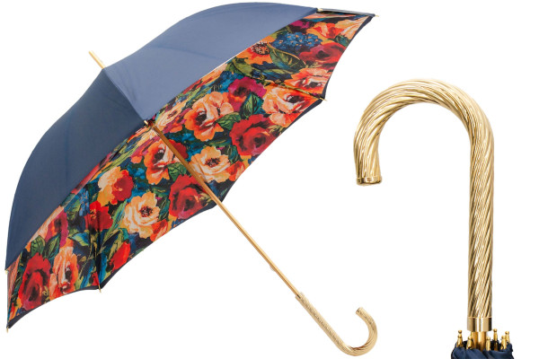 PASOTTI NAVY FLOWERS ДАМСКИ ЧАДЪР 189 9C636-1 G2