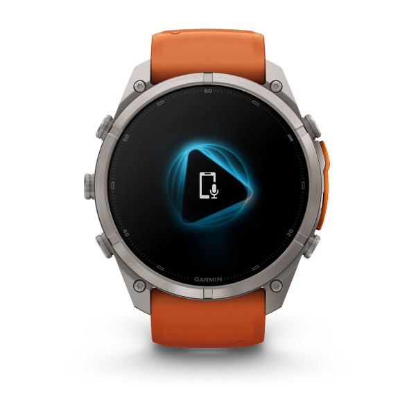 Garmin Fenix 9 Pro inReach Titanium с Autumn Orange/Spark Orange силиконова каишка 010-04337-01