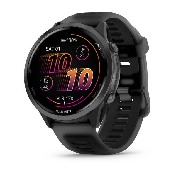 Garmin Forerunner 570 Slate Grey Aluminium с Translucent Black/Black каишка 010-02971-00