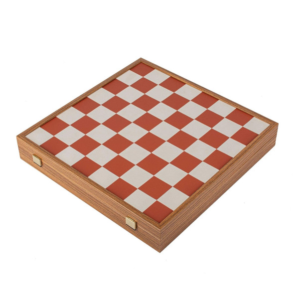 Луксозен шах Manopoulos - Bauhaus Style Terracotta & White, 40x40 см