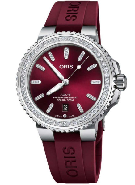 ORIS AQUIS DIVING DATE DIAMONDS AUTOMATIC 41.5MM LADIES WATCH 733 7766 4998-07 4 22 68FC