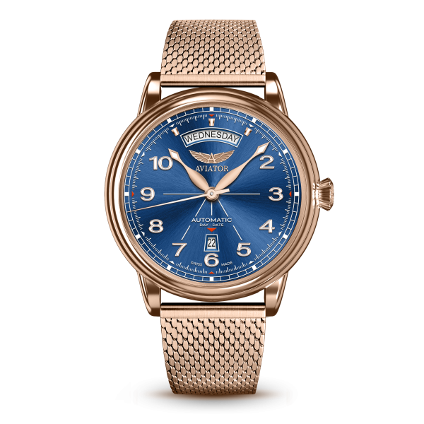 часовник aviator v 3 44 2 402 5 син циферблат автоматичен classicwatches.bg