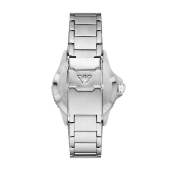 мъжки часовник emporio armani ar11590 – корпус и верижка от неръждаема стомана, изглед отзад – оригинален от ClassicWatches.bg