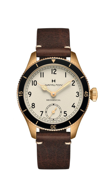 Часовник Hamilton H76709510 – бронзов корпус и бяла сфера – classicwatches.bg