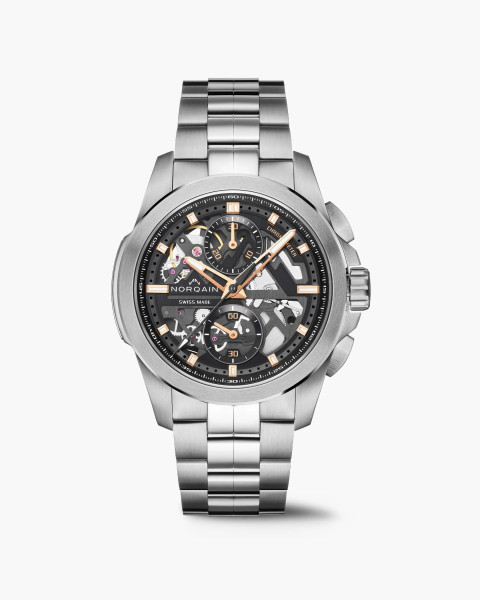Часовник NORQAIN Independence Skeleton Chrono 42mm N3200.40S01.B01