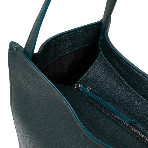ДАМСКА ЧАНТА , ЕСТЕСТВЕНА КОЖА-РЪЧНА ИЗРАБОТКА GIANNI CHIARINI 10420/DEEP GREEN