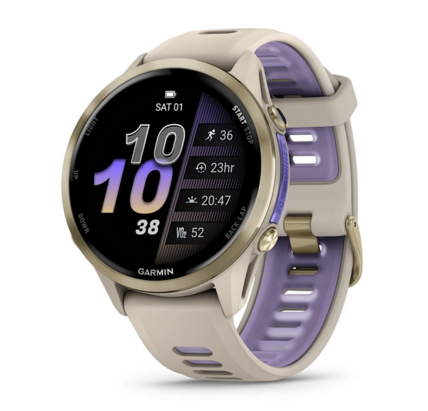 garmin forerunner 970 soft gold titanium 010-02969-12 преден изглед classicwatchesbg
