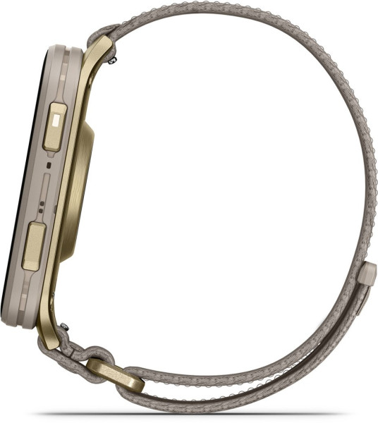 Garmin Venu® X1 Amoled Soft Gold и French Grey найлонова каишка 010-02980-09