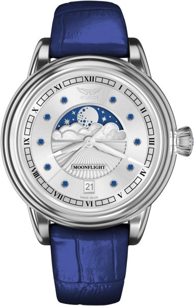 часовник aviator moonflight 36mm v 1 33 0 359 4 със сапфири classicwatches.bg