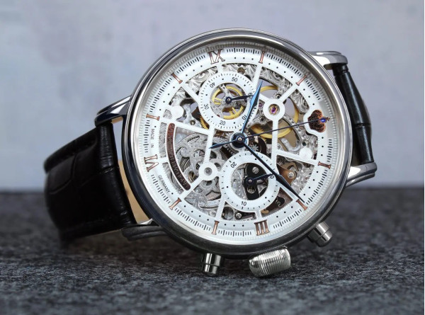 POLJOT INTERNATIONAL  CHRONOGRAPH NICOLAI II SKELETON HAND WINDING 43MM LIMITED EDITION 100PIECES MEN'S WATCH   2901.194S011