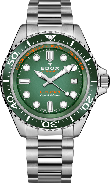 EDOX NEPTUNIAN GRANDE RÉSERVE DATE AUTOMATIC 42MM MEN'S WATCH  80801 3VM VDN