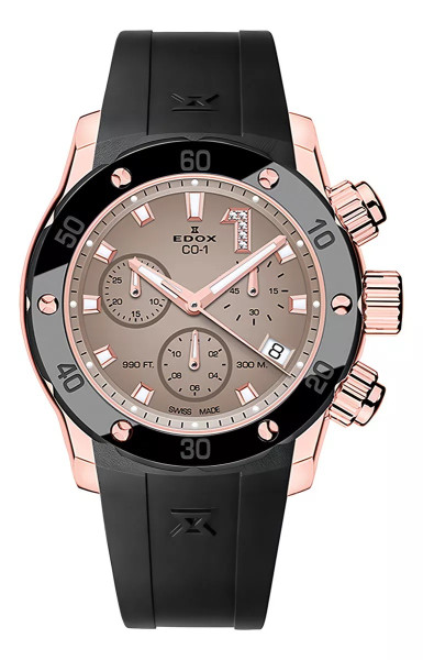ЧАСОВНИК EDOX CO-1 CHRONOLADY QUARTZ 38MM 10255 37RCA BRDR