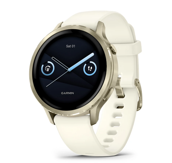 Garmin Venu 4 41mm Lunar Gold/S Bone – AMOLED GPS смарт часовник с LED фенер – ClassicWatches.bg