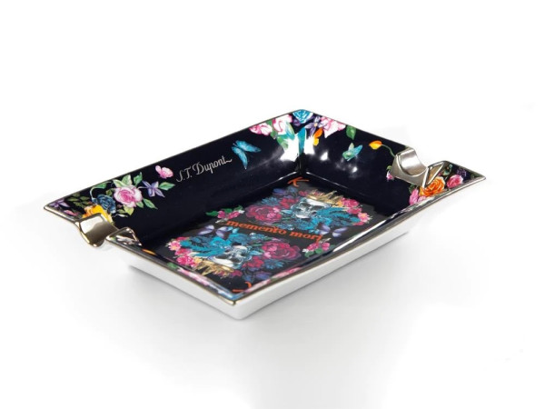 ПЕПЕЛНИК ЗА ПУРИ S.T.DUPONT PORCELAIN SKULL & FLOWERS 6410