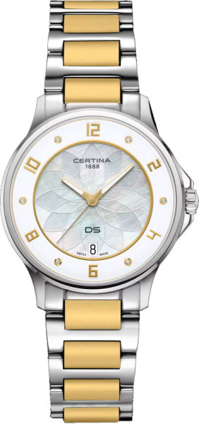 C039.251.12.116.00 – дамски часовник Certina DS-6 Lady със седеф и биколор – classicwatches.bg