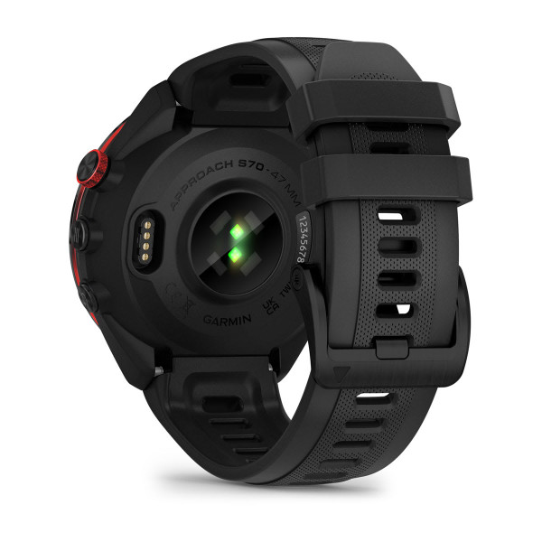 Garmin Approach S70 черен керамичен безел с черна силиконова каишка 010-02746-12