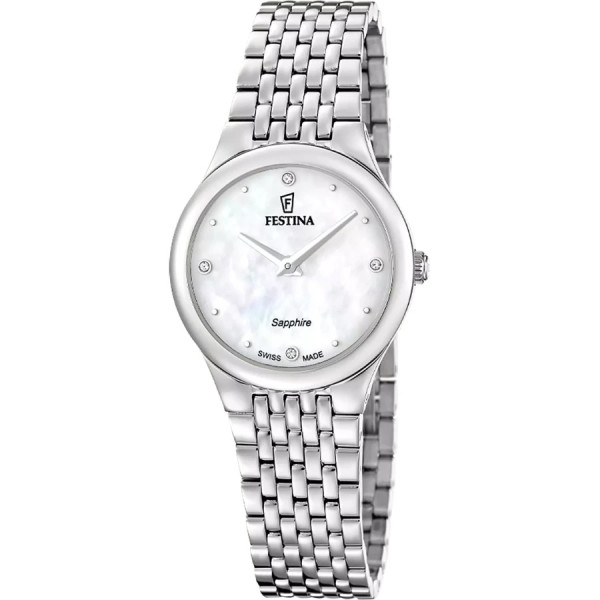 часовник festina swiss f20096 1 дамски седефен циферблат classicwatches.bg
