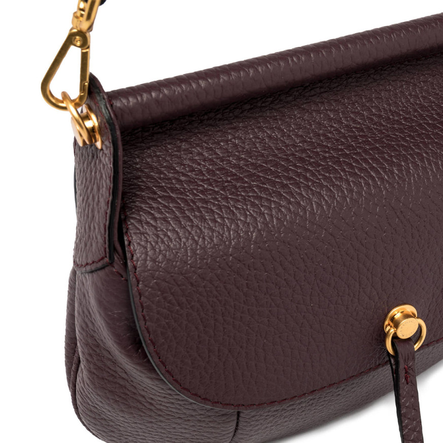 ДАМСКА ЧАНТА ЕСТЕСТВЕНА КОЖА- РЪЧНА ИЗРАБОТКА GIANNI CHARINI 10710 PLUM