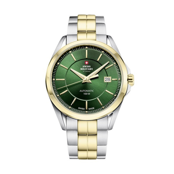 SWISS MILITARY by CHRONO SMA34085.39 автоматичен часовник със зелен циферблат – classicwatches.bg