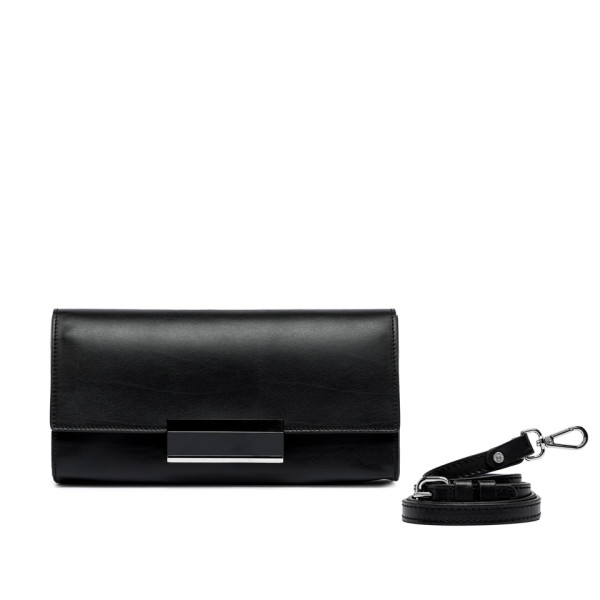 ДАМСКА ЧАНТА , ЕСТЕСТВЕНА КОЖА- РЪЧНА ИЗРАБОТКА GIANNI CHARINI 10196/BLACK