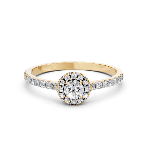 Cara пръстен с диаманти 0.25+0.29 ct – ЗЛАТНО БИЖУ 14К K101-10095Y(4.0)/14K